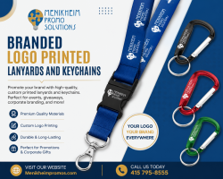 Branded Logo Printed Lanyards and Keychains