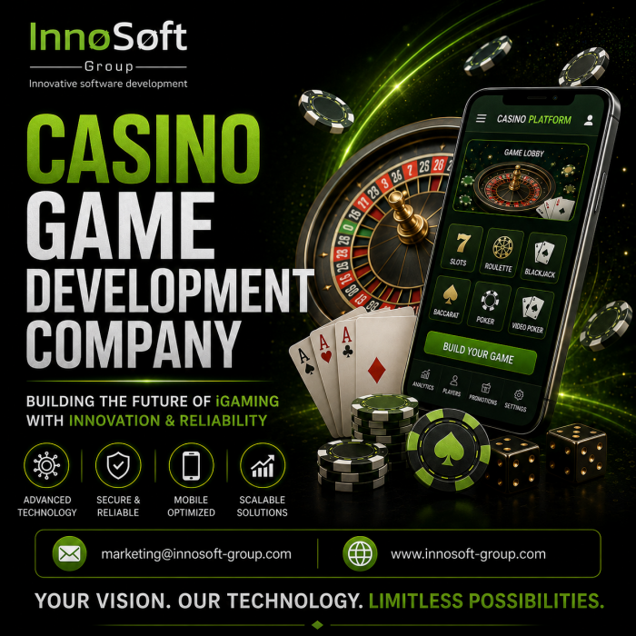 Casino Game Development Services by Innosoft Group