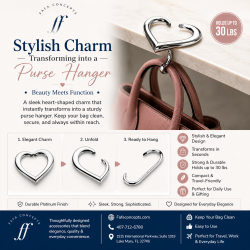 Stylish Charm Transforming into a Purse Hanger
