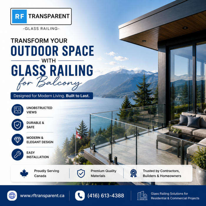 Glass Railing for Balcony Spaces with Clear, Open Views