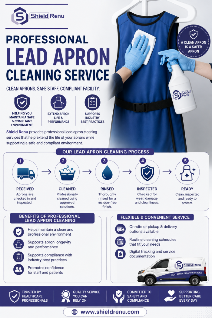 Lead apron cleaning service
