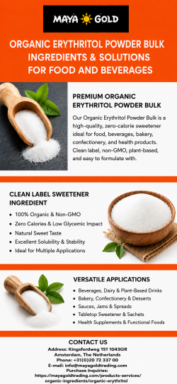 Organic Erythritol Powder Bulk for Premium Food Manufacturing | Maya Gold Trading