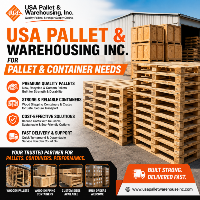 USA Pallet & Warehousing Inc. for Pallet and Container Needs