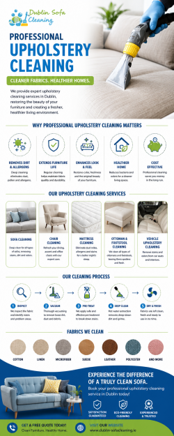 Professional Upholstery Cleaning Services in Dublin