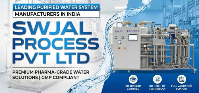 Purified Water Generation System Manufacturers In India | Swjal Process Pvt Ltd