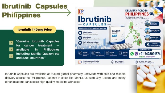 Ibrutinib Capsules Online at Wholesale Price in Manila Philippines