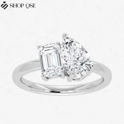 Lab Produced Diamonds Rings and the IGI Toi et Moi 2 Carat Lab Grown Diamond Ring | ShopQSE