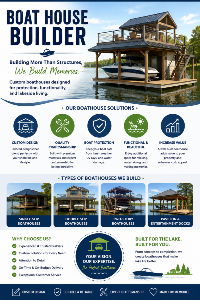 Boat House Builder Services for Custom Waterfront Projects