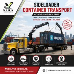 sideloader container transport in Melbourne