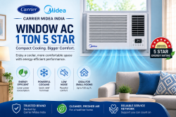Carrier Midea India – Window AC 1 Ton 5 Star for Efficient Cooling