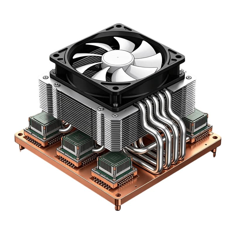 Multi-CPU Integrated Server Heat Sink