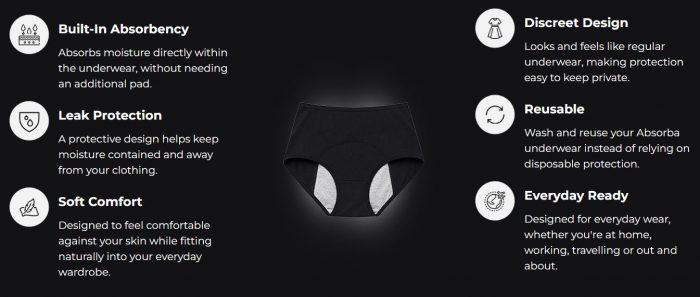 Everyday Confidence Starts with Absorba Protective Underwear