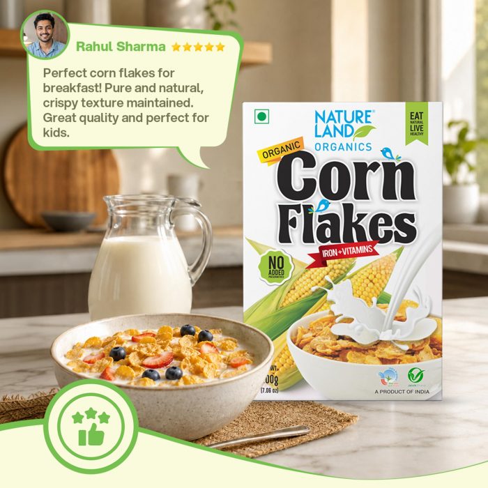 Organic Corn Flakes | Crunchy & Wholesome Breakfast