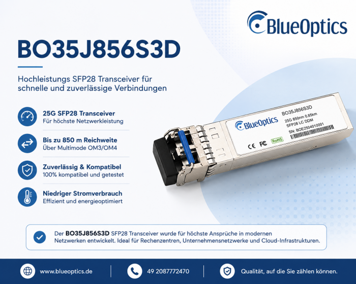 BO35J856S3D BlueOptics SFP+ Transceiver 10GBASE-SR für zuverlässige Netzwerke
