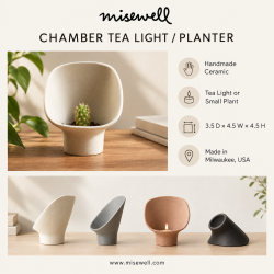 Chamber Tea Light – Minimalist Ceramic Planter