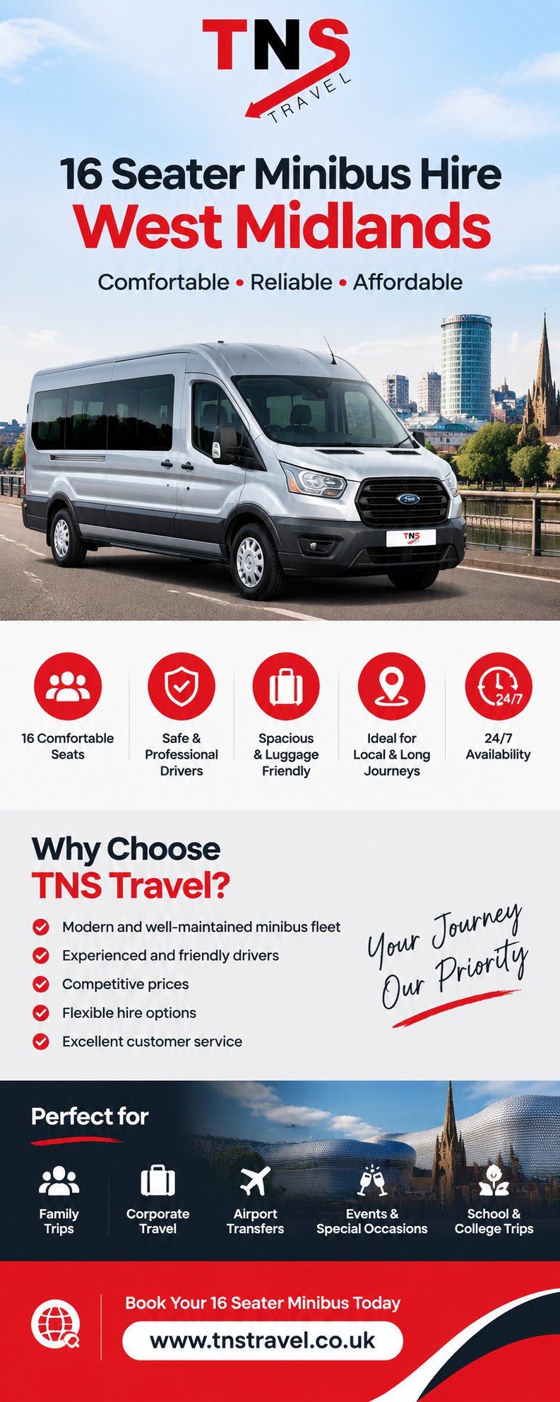 16 Seater Minibus Hire West Midlands for Easy Travel