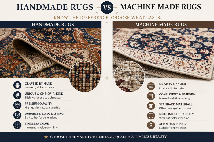 Jansons Carpets Explores Handmade vs Machine Made Rugs for Quality and Value