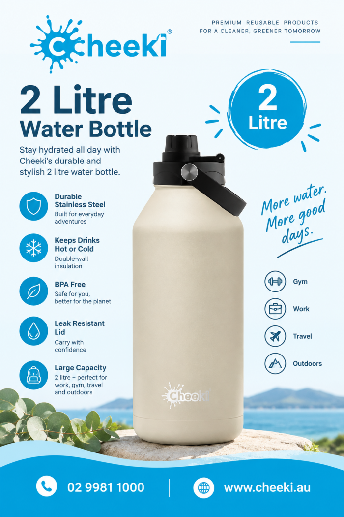 Stay Hydrated All Day with a 2 Litre Water Bottle from Cheeki