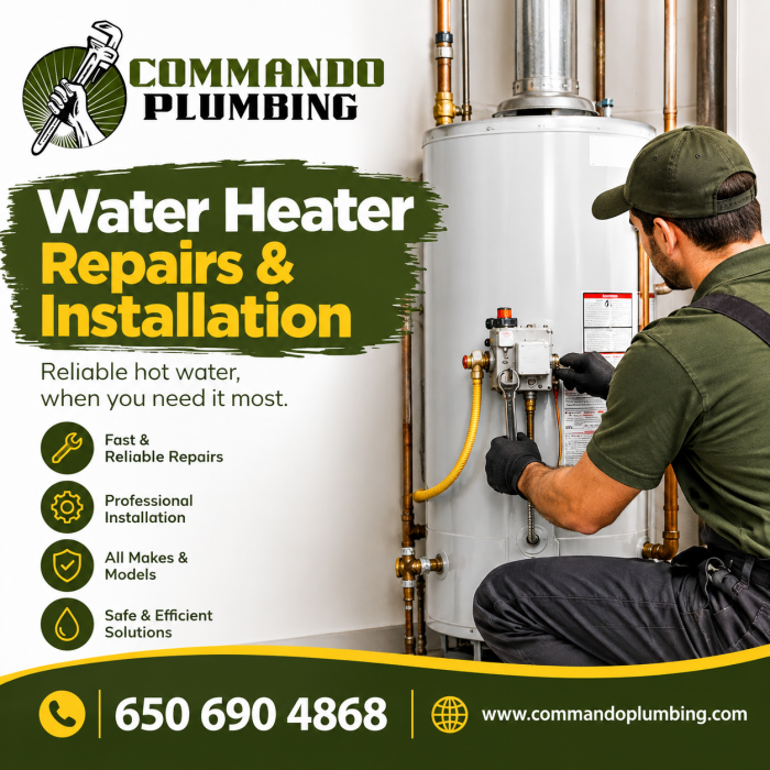 Water Heater Repairs & Installation – Reliable Hot Water Solutions for Your Home