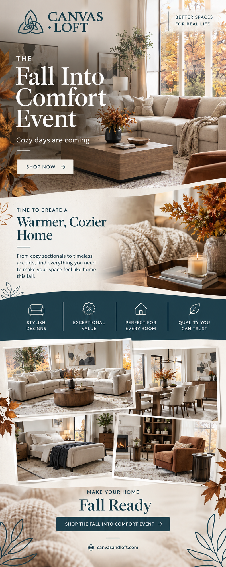 Create a Cozy Home This Fall with Canvas + Loft