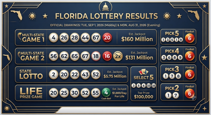 Florida Lottery Numbers: How to Check Draw Results