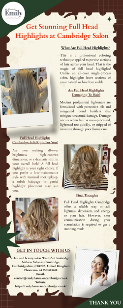 Get Stunning Full Head Highlights at Cambridge Salon