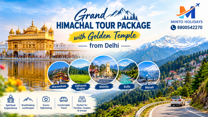 Grand Himachal Tour Package With Golden Temple From Delhi