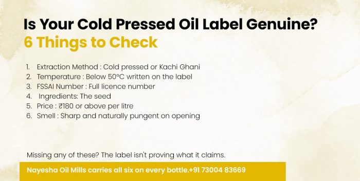 How to Check If Your Cold Pressed Oil Label Is Genuine