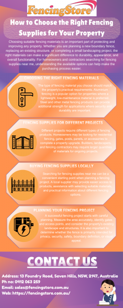 How to Choose the Right Fencing Supplies for Your Property
