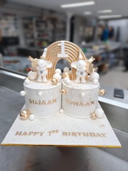 Perfect Twin Birthday Cake for Parties