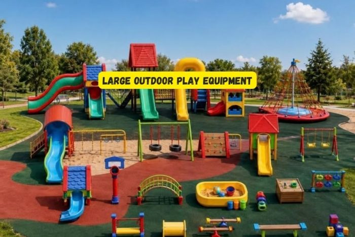 Spacious Playgrounds with Large Outdoor Play Equipment