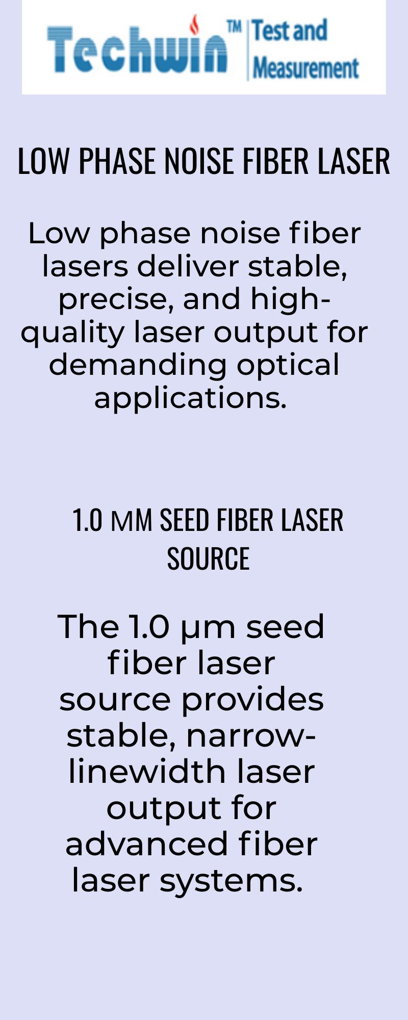 Low Phase Noise Fiber Laser for High-Precision Optical Applications
