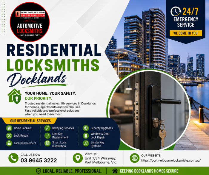 Residential Locksmiths Docklands