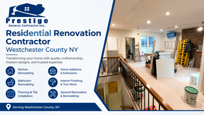 Residential Renovation Contractor in Westchester County, NY | Prestige General Contractor Inc.