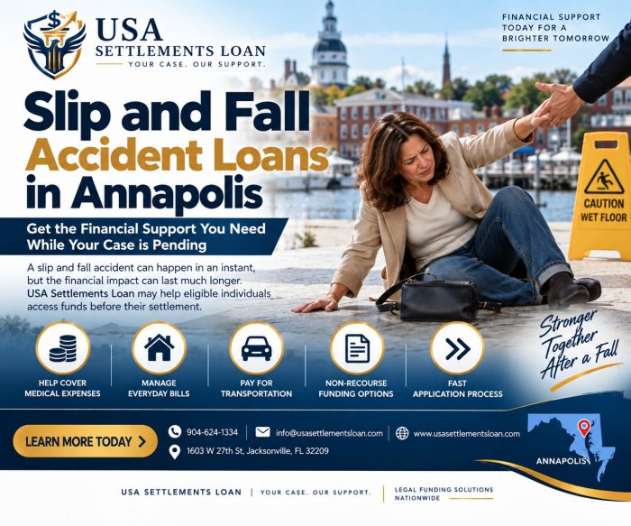 Slip and Fall Accident Loans in Annapolis – USA Settlements