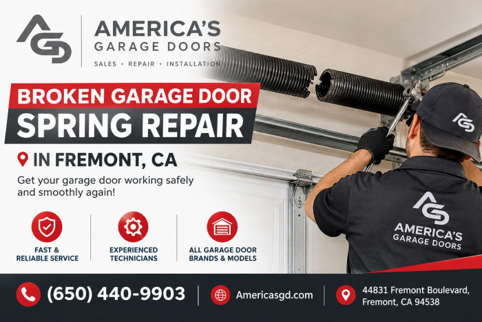 Broken Garage Door Spring Repair in Fremont, CA