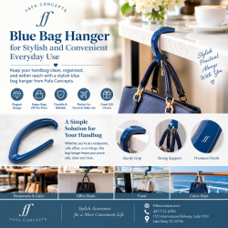 Blue Bag Hanger for Stylish and Convenient Everyday Use