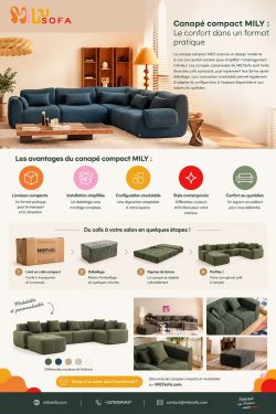 Canapé compact MILY : Le confort dans un format pratique