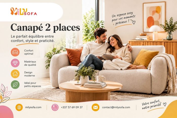 Canapé 2 Places pour Optimiser Votre Espace