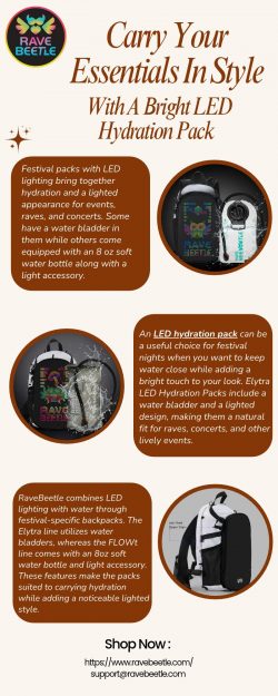 Carry Your Essentials in Style with a Bright LED Hydration Pack
