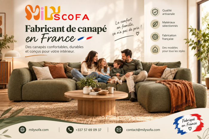Fabricant de Canapé en France pour un Salon Moderne