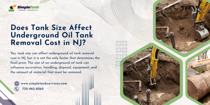 Does Tank Size Affect Underground Oil Tank Removal Cost in NJ?