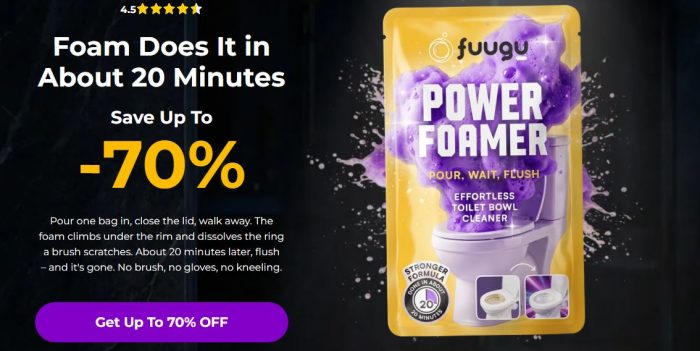 Fuugu Foaming Toilet Cleaner and Easy Toilet Maintenance