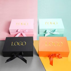 Custom Logo UV-coating Magnetic Folding Packaging Gift Box