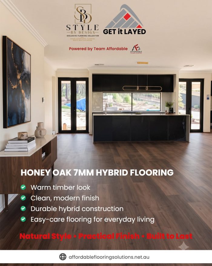 Honey Oak 7mm Hybrid Flooring in Perth