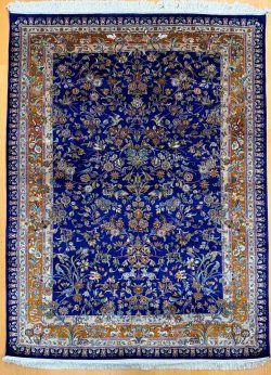Kashmir Pure Silk Carpet 6 x 4 ft Hand Knotted for Elegant Interiors