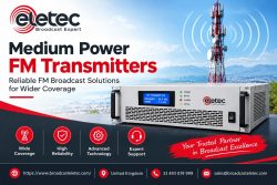 Eletec Broadcast Medium Power FM Transmitters for Reliable Radio Broadcasting
