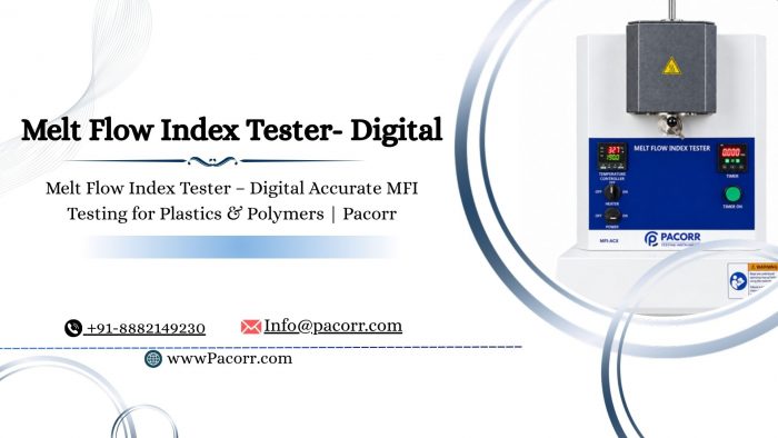Ensure Consistent Polymer Quality with Pacorr Digital Melt Flow Index Tester