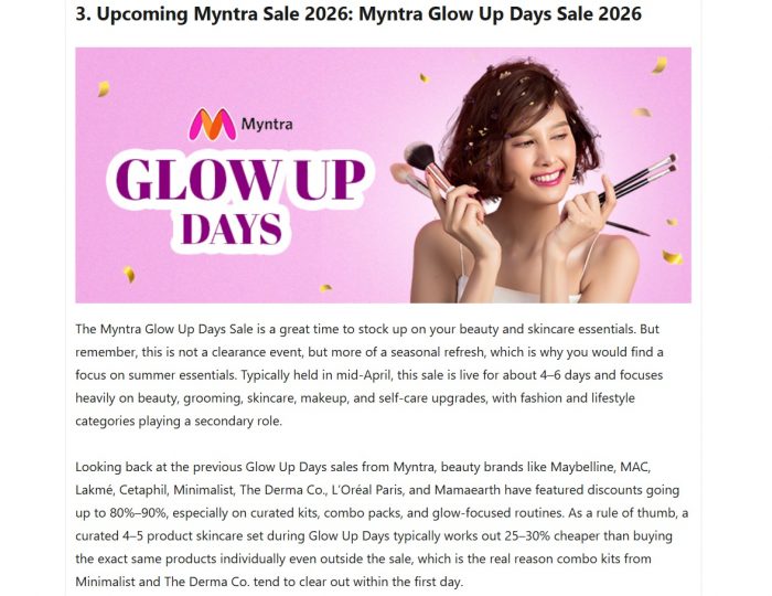 Myntra Sale Date & Latest Fashion Deals Online