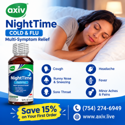 Nighttime Cold and Flu Liquid Relief for Multiple Symptoms | AXIV